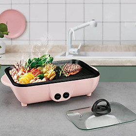 Mua Nồi Lẩu Nướng Đa Năng Cao Cấp 2 Ngăn Siêu Chống Dính  Bếp Lẩu Nướng 2 In 1 Mini Tùy Chỉnh Nhiệt Độ Tiện Lợi - Hàng Chất Lượng