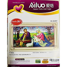 Mua Tranh thêu chữ thập Gia đình chúa (Chúa gia) AL53397  kích thước 50 x 68 cm
