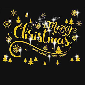 Mua Tấm Decal Trong Dán Tường Kính Trang Trí Chủ Đề Noel Giáng Sinh Merry Christmas