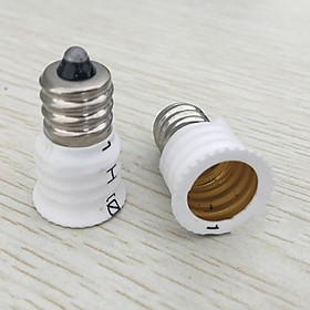 Bộ Chuyển Đổi Đuôi Đèn LED E12 Sang E14 - Trắng