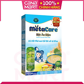 Bột ăn dặm tốt cho bé Nutricare Metacare Cá hồi phô mai cải bó xôi & olive