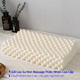 Mua Gối Cao Su Non Massage Cho Người Đau Vai Gáy Gối Đầu Nằm Ngủ Massage Kê Chống Mỏi Cổ Từ Cao Su Non Thiên Nhiên Cao Cấp Cho Người Lớn 50cmx70cm- Chuẩn Khách Sạn 5 Sao