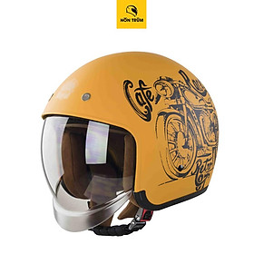 Nón bảo hiểm 3/4 ROYAL M139 có kính âm V7 NHÁM