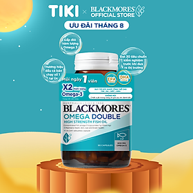 Viên Uống Dầu Cá Bổ Sung Omega Hỗ Trợ Cho Tim, Mắt và Da Blackmores Double Omega High Strength Lọ 90 Viên
