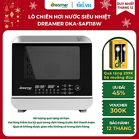 [Hàng Chính Hãng] Lò Chiên Hơi Nước Siêu Nhiệt DKA-SAF118W 18L Kết Hợp Chiên Và Hấp Hơi Nước, 14 Chức Năng Nấu, Màn Hình Cảm Ứng và Núm Xoay Tiện Lợi