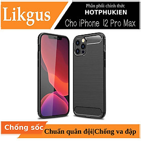 Ốp lưng chống sốc cho iPhone 12 Pro Max (6.7 inch) hiệu Likgus (chuẩn quân đội, chống va đập, chống vân tay) - Hàng nhập khẩu