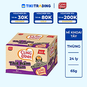 Thùng 24 Ly Mì Khoai Tây Cung Đình Hương Vị Thịt Hầm Nấm