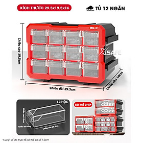 Mua Hộp đựng linh kiện Bison nhiều ngăn có ghép nối Tủ nhựa nguyên sinh chắc chắn  dùng đựng đinh  ốc vít  linh kiện điện tử