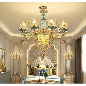 Mua Đèn chùm UYER 8 tay hiện đại trang trí nội thất sang trọng - kèm bóng LED chuyên dụng - VIDEO THẬT 100%.