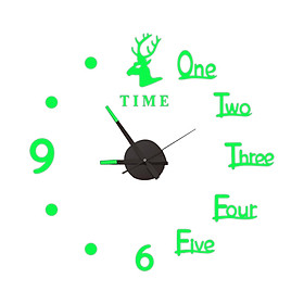 Luminous Wall Clock Sticker DIY Digital Clock Wall Stickers for Office Home