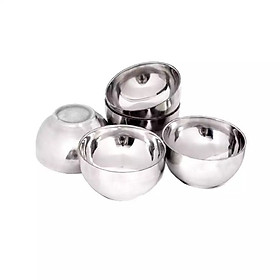 Mua Combo 5 Bát Ăn Cơm Inox 2 Lớp Cách Nhiệt Cao Cấp