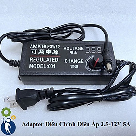 Mua Adapter Điều Chỉnh Điện Áp 3.5-12V 5A Có Đồng Hồ Led