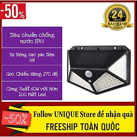 Mua Đèn LED cảm ứng năng lượng mặt trời 100 mắt led chống nước cực tốt