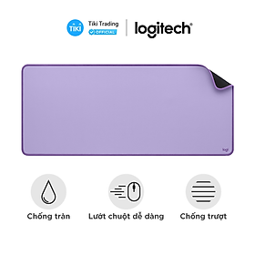 Bàn di chuột cỡ lớn Logitech Desk Mat - Đế cao su chống trượt, lướt dễ dàng, bề mặt chống đổ tràn, bền bỉ, nhỏ gọn - Màu