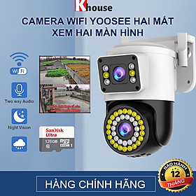 Mua Camera Yoosee Wifi Ngoài Trời 2 Mắt Xem Cùng Lúc  Góc rộng  Đàm Thoại  IP66 Chống Nước  Báo Động  Hàng Nhập Khẩu - Bảo Hành 12 Tháng