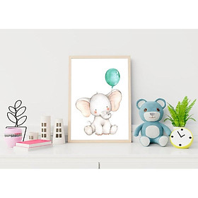 Tranh treo tường | Tranh cho bé-Elephant Wall Art for Nursery Decor 106 , tranh canvas giá rẻ