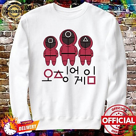 Áo Nỉ Bông Squid Game IN Sweater tay dài ấm áp gia đình trẻ em full size unisex aomifashion