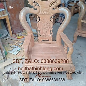 Bộ bàn ghế minh quốc đào gỗ lim tay 10