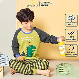 Bộ đồ quần áo dài tay cotton mùa thu đông dáng rộng cho bé trai U1033 - Unifriend Hàn Quốc, Cotton Organic
