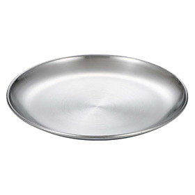 Stainless Steel Dinner Plates Reusable Serving Plate for Party Dessert Hotel