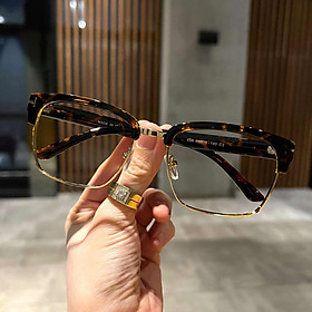 Kính mắt vuông nửa viền dáng basic gọng nhựa