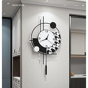 Đồng hồ trang trí tường CL066 trang trí phòng khách - không cần khoan tường - 35 x 60cm