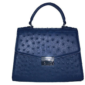 Túi hộp đeo chéo nữ Huy Hoàng da đà điểu màu xanh đậm HP6462