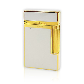 Mua Hộp Quẹt Bật Lửa Gas Đá D135T Sơn Mài Trắng Màu Trắng Viền Vàng