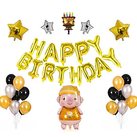 Bộ bong bóng sinh nhật heo tia chớp