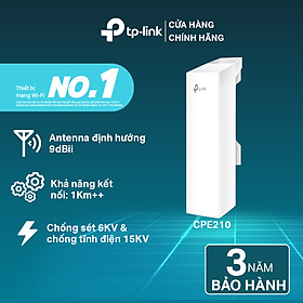 Bộ CPE Outdoor TP-Link CPE210 9dBi Tốc Độ 300Mbps Băng Tần 2.4GHz - Hàng Chính Hãng