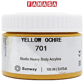 Tuýp Màu Vẽ Acrylic 100 ml - Sunway No.701 - Yellow Ocher