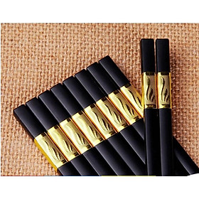 Mua Đũa Mạ Vàng 3 Lá Cao Cấp Hàn Quốc - Hộp 10 đôi