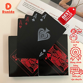 Bộ bài tây nền đen cao cấp - Bài tây nhựa PVC chống nước, đàn hồi tốt - Bộ bài Poker cao cấp nền đen chính hãng D Danido