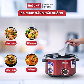 Lẩu điện đa năng HASUKA HSK-352L dung tích 3.5L, công suất 1500W chống dính, đa chức năng - HÀNG CHÍNH HÃNG (Bảo hành 12 tháng)