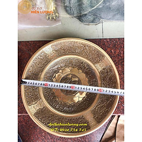 Mua Mâm Bồng Chữ Phúc Màu Giả Cổ 37cm - Đĩa Hoa Quả (Mẫu Mới)