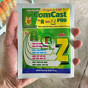 Phân bón hữu cơ Comcast Comcat Pro A-Z gói 25gr, ra rễ, giải độc hữu cơ, nở bụi, ra hoa
