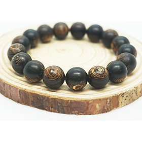 Vòng Tay Trầm Hương Hạt Tròn Đơn Sánh Chìm (Nam)