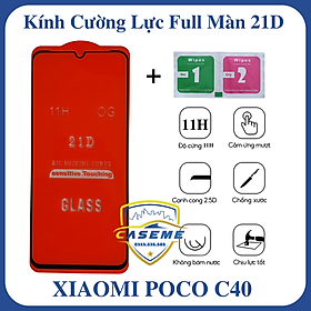 Kính cường lực full màn hình 21D dành cho Xiaomi Poco C40