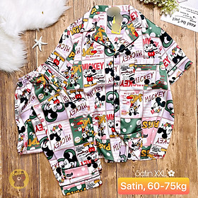 [HCM] (55-75kg, size trên hình) Đồ bộ BIGSIZE satin TNQD. Đồ bộ satin BIGSIZE TNQD. Đồ bộ dài tay ngắn BIGSIZE mặc nhà nữ. Đồ bộ dài tay ngắn BIGSIZE mặc ngủ nữ. HÀNG MAY TRỰC TIẾP TẠI VIỆT NAM.