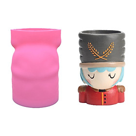 Soldier Shaped Silicone Mold Epoxy Resin Casting Flower Pot Mould Decoration