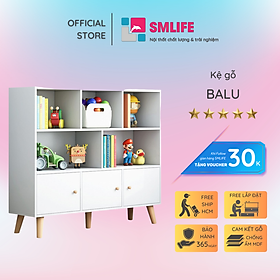 Giá đỡ sách bằng gỗ thiết kế đơn giản hiện đại SMLIFE Balu