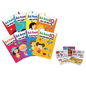 Bé Học IQ - Phát Triển Trí Tuệ Cho Bé (Bộ Túi 8 Cuốn )Tặng Bộ thẻ Flash Card theo chủ đề