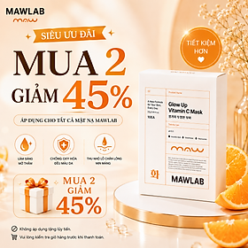 Mặt Nạ Dưỡng Da Tươi Sáng MAWLAB GLOW UP VITAMIN C MASK - Hộp 10 Miếng