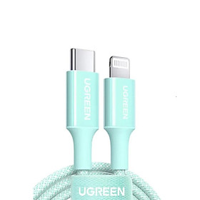 Mua Cáp dữ liệu USB-C sang đầu dành cho iphone có chip dài 1M màu xanh Ugreen 90449  - Hàng chính hãng