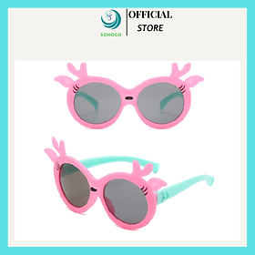 Kính trâm trẻ em, chọn màu theo ý+ Tặng kèm hộp đựng kính- Kính râm phong cách Hàn Quốc cho trẻ em-Kính râm công chúa- Kính râm cho bé trai và bé gái