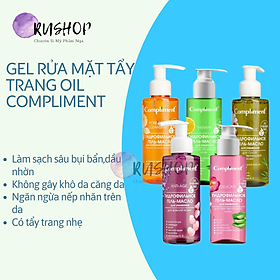 Gel rửa mặt tẩy trang Oil Compliment 150ml sạch sâu dưỡng ẩm cho từng loại da (dạng vòi)