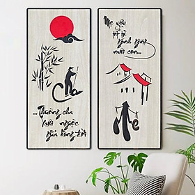 Tranh Gỗ treo tường quà tặng báo hiếu Cha Mẹ