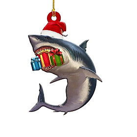 Christmas Tree Decorations Creative Shark Ornament for New Year Festival