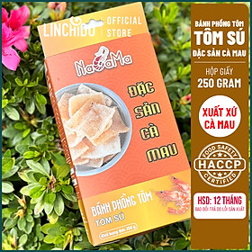 Bánh phồng Tôm Cà Mau - Tôm Sú - NACAMA - Hộp 250 GRAM 