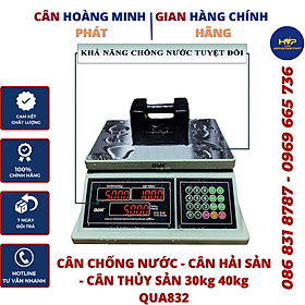Mua CÂN ĐIỆN TỬ TÍNH TIỀN HÀNG 30kg 40kg QUA832 (cân tính tiền 2 mặt hiển thị) ĐÀI LOAN DÙNG CHO CHUỖI SIÊU THỊ  NHÀ HÀNG  TẠP HÓA  GIA ĐÌNH CAO CẤP   CÂN HOÀNG MINH PHÁT  